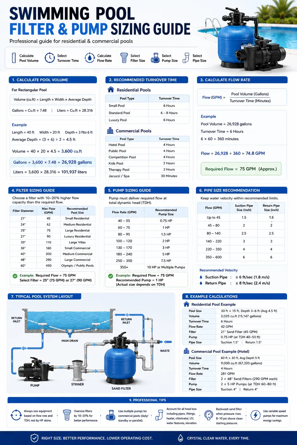 swimming pool filtration system guide & tips